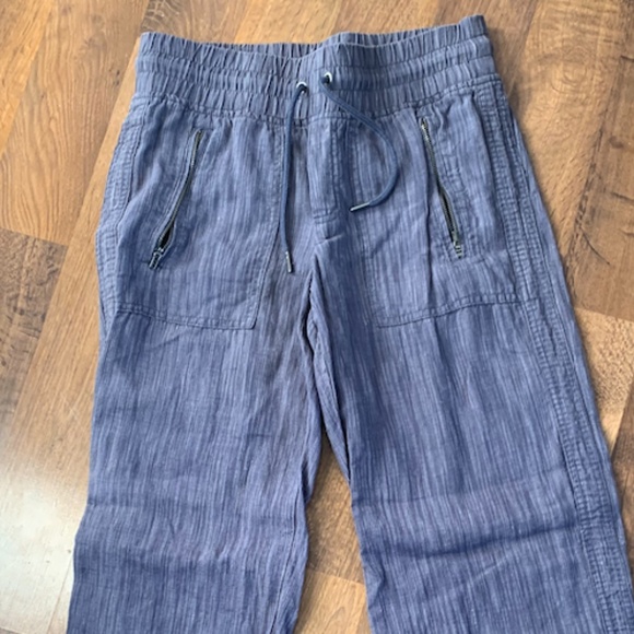 Athleta Linen Textured Wide Leg Pants - Picture 2 of 11